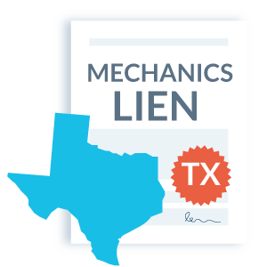 Fill out the Texas "Affidavit of Lien" form