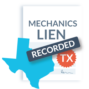 Record your lien with the Texas county clerk