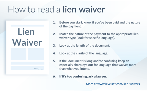 How to Read a Lien Waiver | What to Watch For