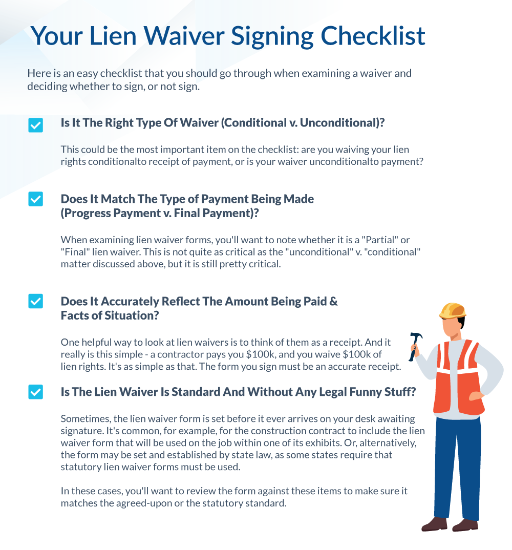 Your Lien Waiver Signing Checklist