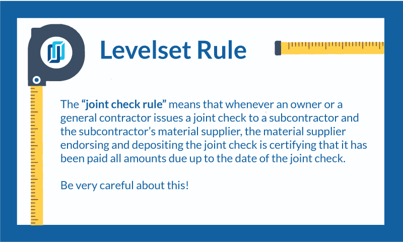 Levelset Rule for Joint Checks