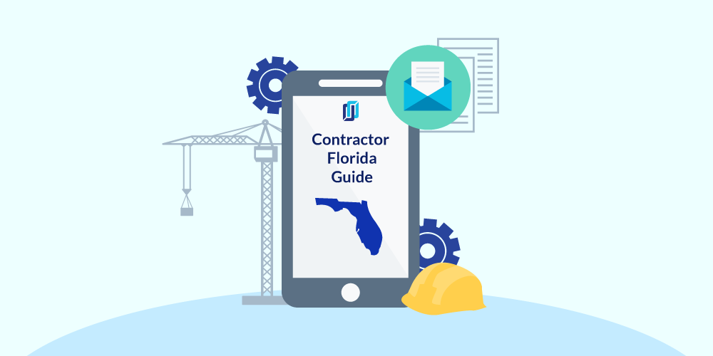 Illustration of phone showing Florida Contractor Licensing Guide