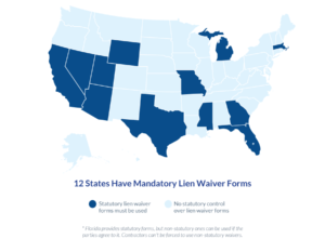 12 States Have Mandatory Lien Waiver Forms