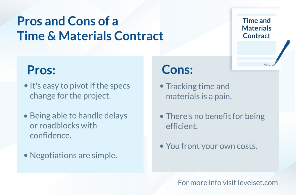 Pros and cons of a Time and Materials Contract.ai