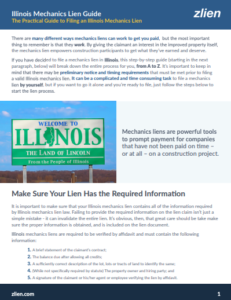 How to File a Mechanics Lien in Illinois Guide