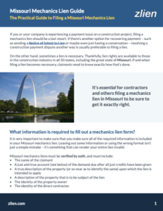 How to File a Mechanics Lien in Missouri