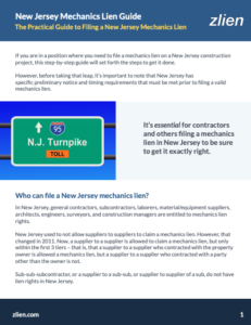 How to File a Mechanics Lien in New Jersey Guide