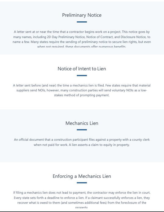 Texas Mechanics Lien Deadline Chart