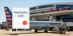 Image of airport with mechanics lien illustration