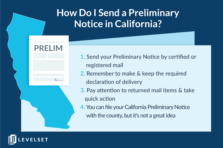 How do I send a California 20 day preliminary notice?
