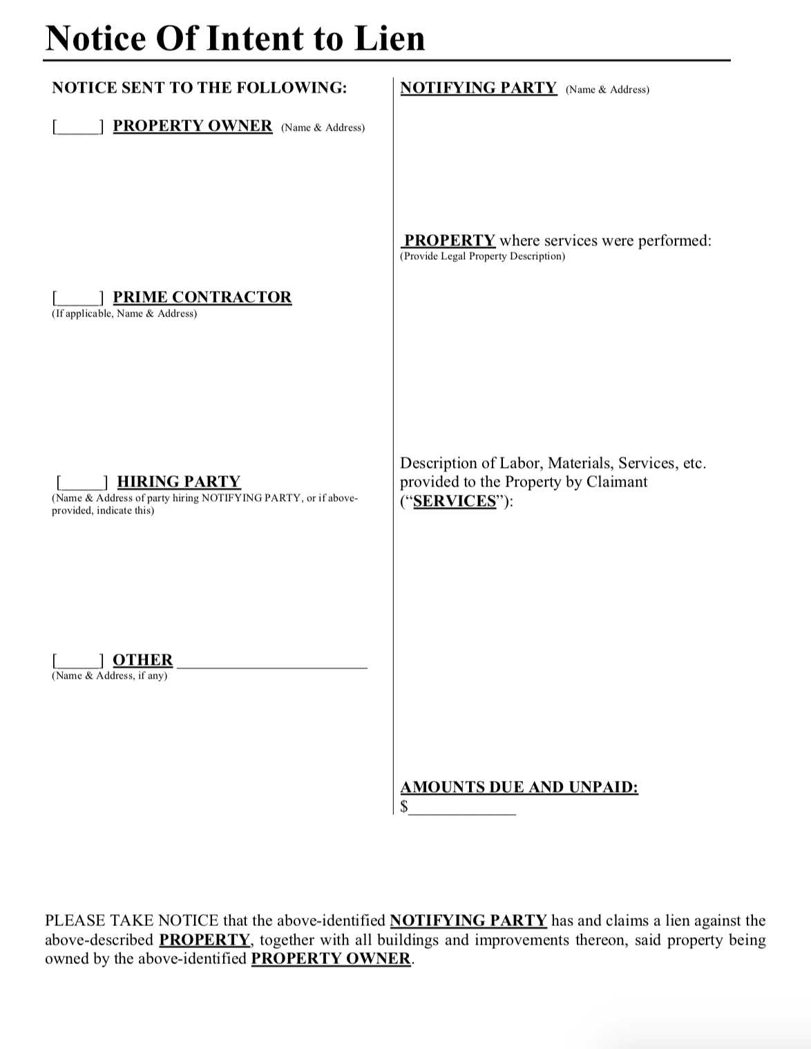 arkansas-notice-of-intent-to-lien-form-free-downloadable-template