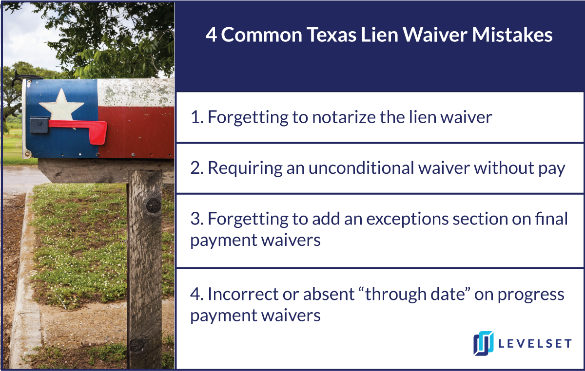 4 Common Texas Lien Waiver Mistakes
