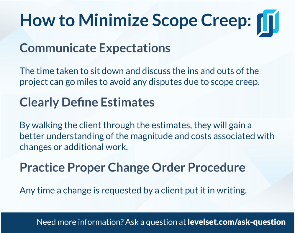How to minimize scope creep in construction