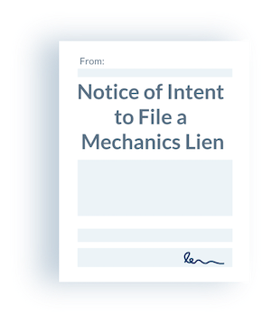 Notice of Intent to Lien Illustration