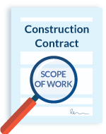 Scope of work in a construction contract