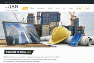 titan lien service homepage view and reviews