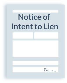 Notice of Intent to Lien illustration