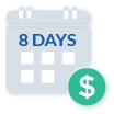Payment Period 8 Days Icon