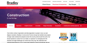 Bradley Arant Boult Cummings website | Construction Lawyers in Houston