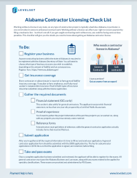 Alabama Contractor Licensing Checklist thumbnail