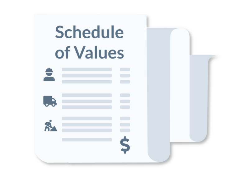 Illustration of a schedule of values document