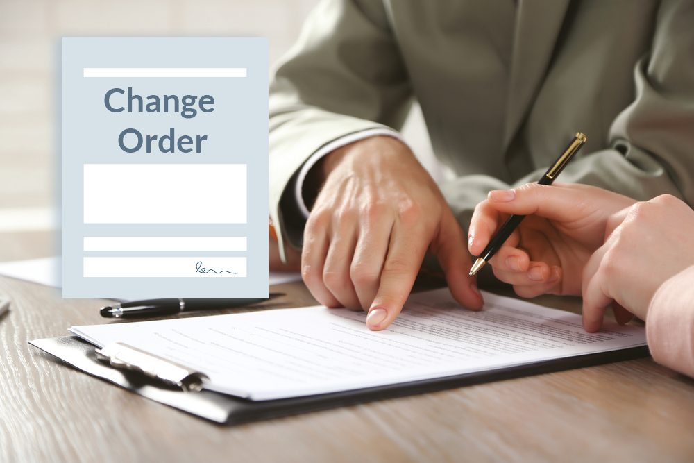 Making a change order in construction