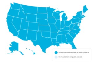 Prompt Payment: Map of states where it's illegal to slow pay on public construction projects