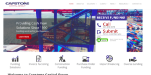 Capstone Capital Group website | construction factoring