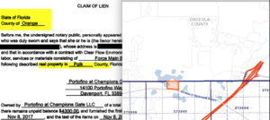 Florida Lien Mistakes - Filing in the wrong county