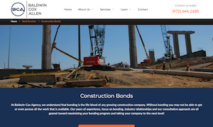 Baldwin Cox Allen - Construction Bond Surety in Texas