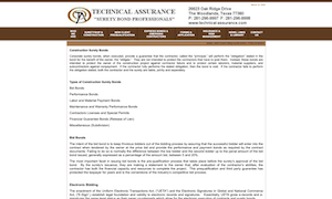 Technical Assurance - Construction Bond Surety in Texas
