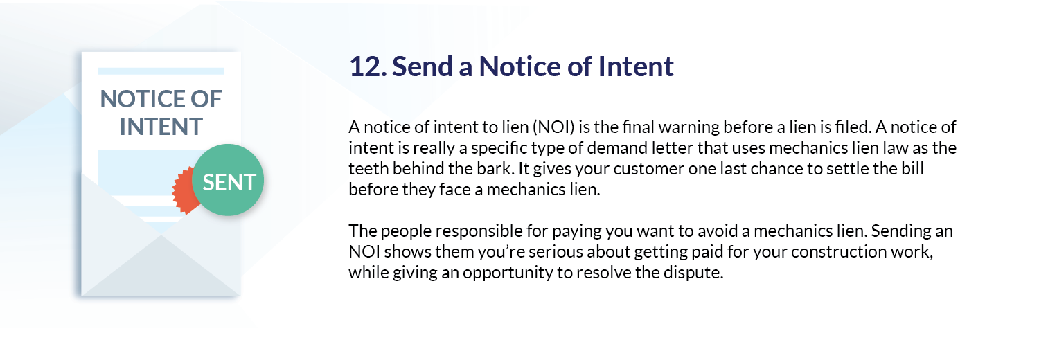 Step 12. Send a Notice of Intent