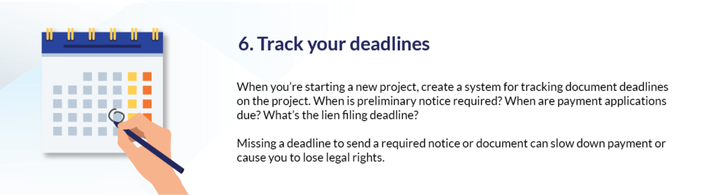 Step 6. Track your deadlines