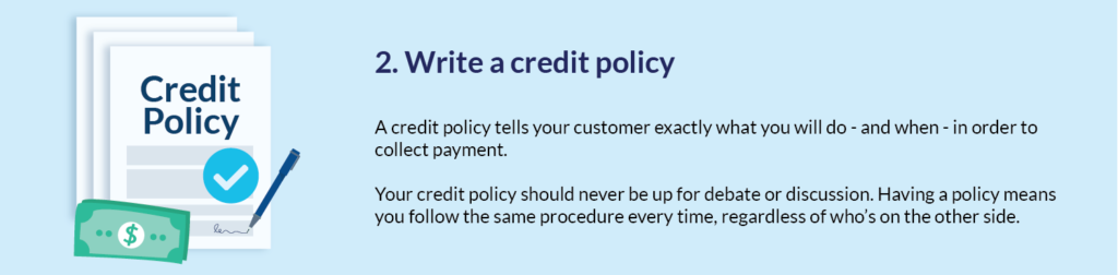 Step 2. Write a credit policy