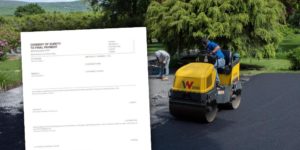 Paving contractor behind consent of surety form