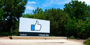 Facebook HQ entrance sign