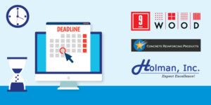 Illustration with deadline calendar and 3 company logos