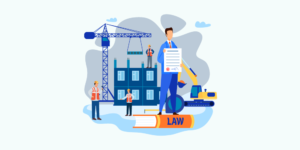Illustration of construction lawyers