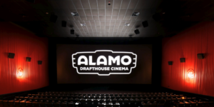 Photo showing interior of an Alamo Drafthouse Cinema