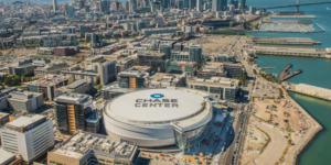 Aerial photo of the Chase Center