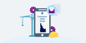 Illustration of phone showing Idaho Contractor Licensing Guide