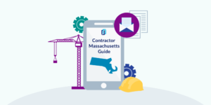 Illustration of phone showing Massachusetts Contractor Licensing Guide
