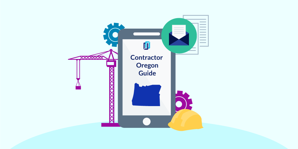 Illustration of phone showing Oregon Contractor Licensing Guide