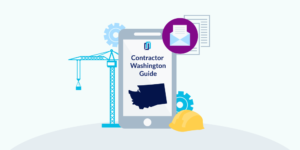 Illustration of phone showing Washington Contractor Licensing Guide