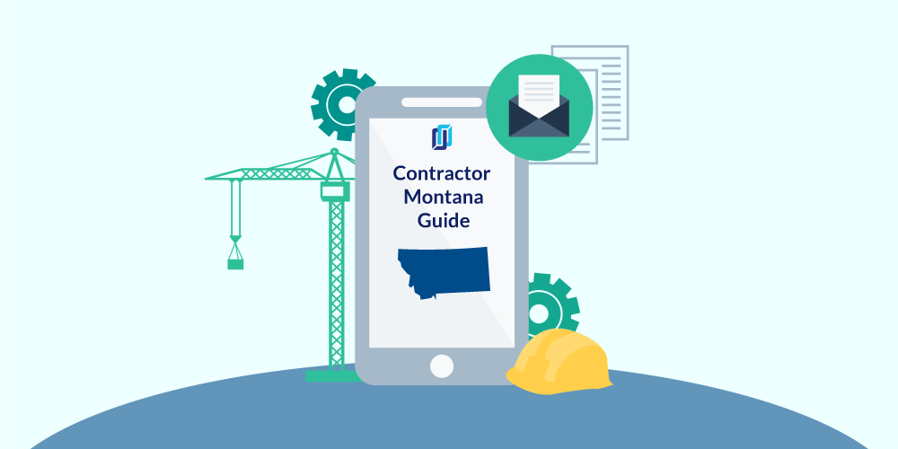 Illustration of phone showing Montana Contractor Licensing Guide