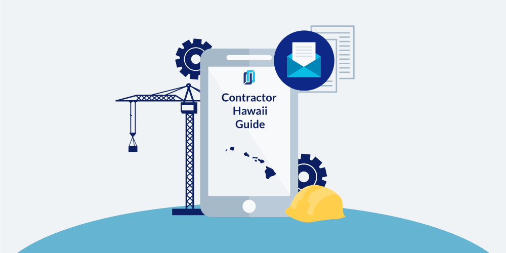 Illustration of phone showing Hawaii Contractor Licensing Guide