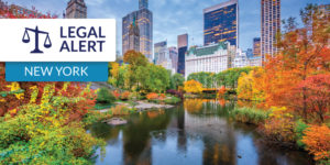 New York Wage Theft Liability Legal Alert: Photo of New York Park with tag