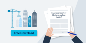 Construction MOU illustration with free download button