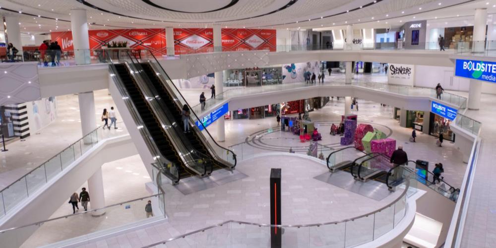 Photo of developing interior of the American Dream Mall, December 2020