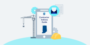 Illustration of phone showing Contractor License Indiana Guide